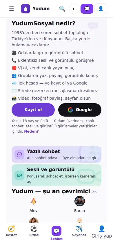 Telefonda görünüm